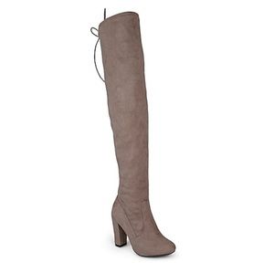 Unisa Taupe Over the Knee Heel Boots